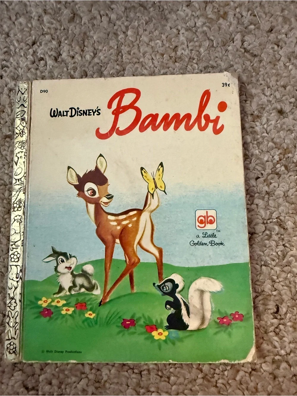 Walt Disney Bambi Classic Storybook - White/Green Cover